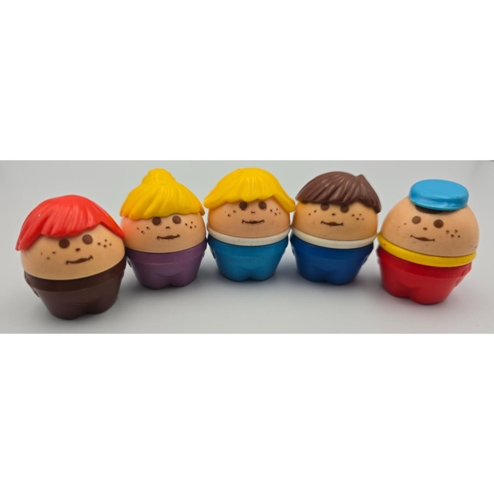 Little Tikes Toddle Tot Chunky People Figure Lot Of 5‎ Vintage Girl Boy